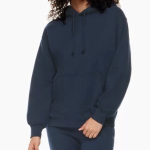 Aritzia cozy fleece navy hoodie